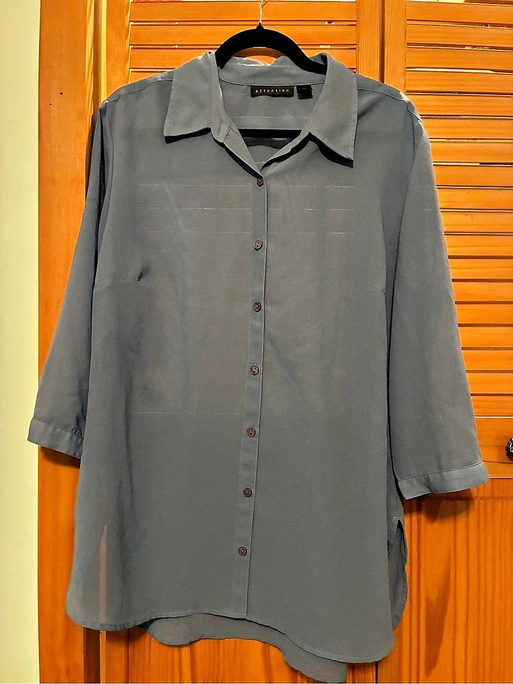 attention Button Down Shirt in light blue XL